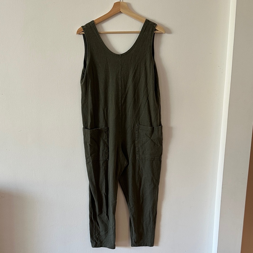 Comfortable Olive Sleeveless Jumpsuit